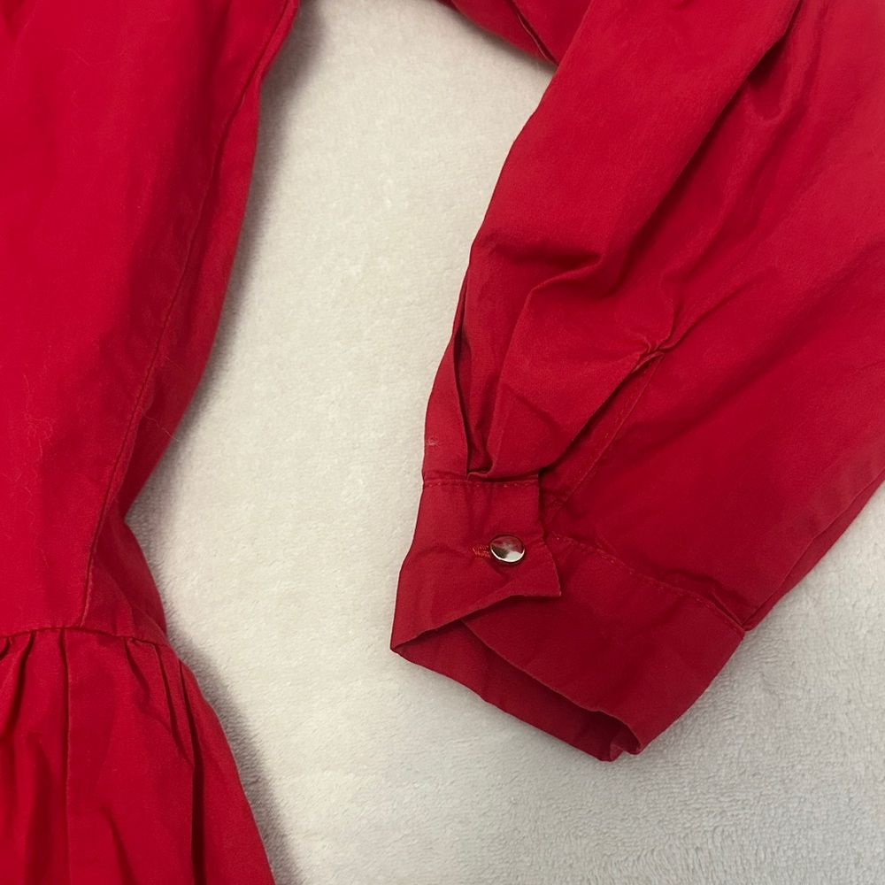 Vibrant Red Button-Up Dress - Picture 3 of 6